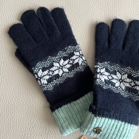 NWT - Fat Face Women’s Snowflake Wool Blended Gloves - Picture 2 of 6